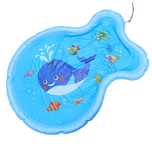 COMNESTBI 1 Stück Walfischmuster Spritzmatte Aufblasbare Wasserspielmatte für Rasen Strand und Garten für Kleinkinder Sommer Badespaß im Freien Blau COMNESTBI 1 Stück Walfischmuster Spritzmatte Aufblasbare Wasserspielmatte für Rasen Strand und Garten für Kleinkinder Sommer Badespaß im Freien Blau von COMNESTBI