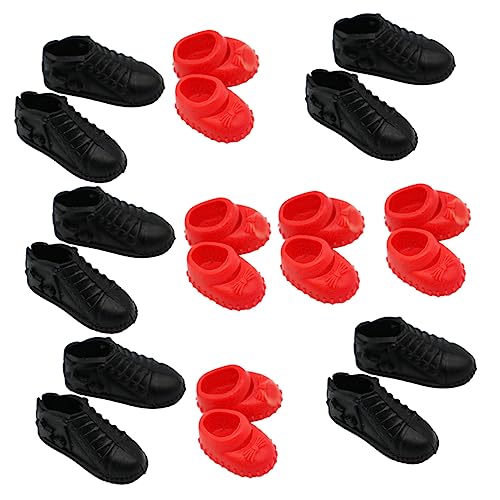 COMNESTBI 10 Paare Mini-schuhfigur Mini-hausschmuck Kleines Hauszubehör Mini-schuhmodelle Kleine Hausrequisiten Kleiner Schuhschmuck Simulierte Minischuhe Simulationsschuhmodelle Abs von COMNESTBI