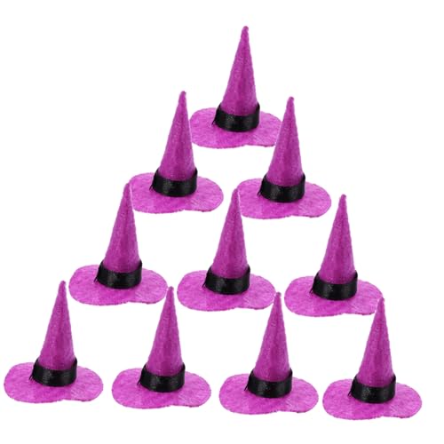 COMNESTBI 10 Stk. Elfenhut klein Hexenhut Requisite zerzaust für Party Miniatur winzig Mini-Filzhüte Minihüte zum Basteln Hut- Halloween fühlte Hüte Mini-Hut Filzstoff Violett COMNESTBI 10 Stk. Elfenhut klein Hexenhut Requisite zerzaust für Party Miniatur winzig Mini-Filzhüte Minihüte zum Basteln Hut- Halloween fühlte Hüte Mini-Hut Filzstoff Violett von COMNESTBI