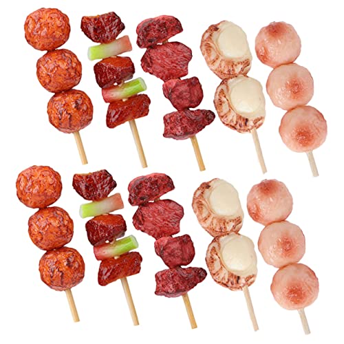 COMNESTBI 10 Stück Barbecue -Spießspielzeuge Bildungsspielzeug realistische Foto-Requisite Grill-Spielset Nachahmung von lebensmitteln Küche Food-Modell Grillfleisch PVC COMNESTBI 10 Stück Barbecue -Spießspielzeuge Bildungsspielzeug realistische Foto-Requisite Grill-Spielset Nachahmung von lebensmitteln Küche Food-Modell Grillfleisch PVC von COMNESTBI