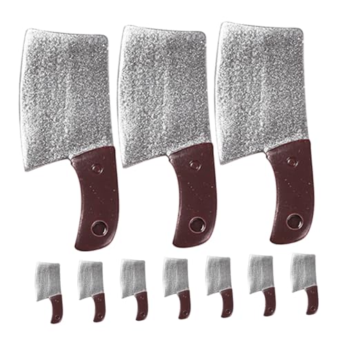COMNESTBI 10 Stück Mini Küchenmesser Puppenspielzeug Rollenspielmodelle Mini Küchenrequisite Miniatur Küchenutensilien Mini Küchenschneider Mini Küchenzubehör Harz von COMNESTBI
