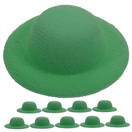 COMNESTBI 10 Stück Mini-Strohhut Puppe Dekorationen Mini-Craft-Hut Kind klein kreative Hutverzierung Mini-Zauberhut Mini-Hut- Party-Accessoires Mini-Hausparty-Hüte Flanell Green COMNESTBI 10 Stück Mini-Strohhut Puppe Dekorationen Mini-Craft-Hut Kind klein kreative Hutverzierung Mini-Zauberhut Mini-Hut- Party-Accessoires Mini-Hausparty-Hüte Flanell Green von COMNESTBI