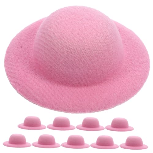 COMNESTBI 10 Stück Mini-Strohhut bunt kleine Puppen gestrickt Mini-Hut mit Verzierung Kleine Strohhüte basteln DIY Strohhüte Bauarbeiterhut Hut- Mini-Bastelhüte für den BAU Flanell Rosa COMNESTBI 10 Stück Mini-Strohhut bunt kleine Puppen gestrickt Mini-Hut mit Verzierung Kleine Strohhüte basteln DIY Strohhüte Bauarbeiterhut Hut- Mini-Bastelhüte für den BAU Flanell Rosa von COMNESTBI