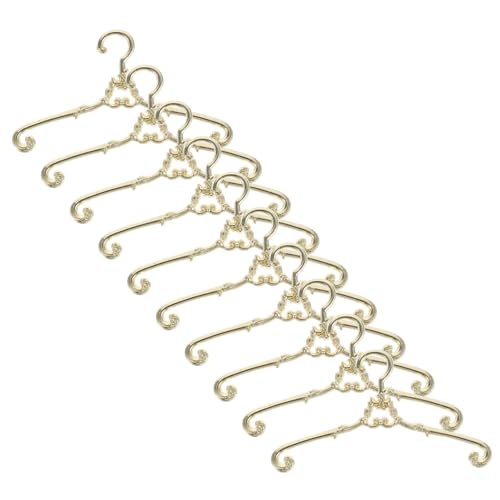 COMNESTBI 10 Stück Puppenbügel Mini Puppen Puppenhaus Kleiderbügel Zarte Kleine Kleiderbügel Kleiderbügel Für Puppengarderoben Kleiderbügel Aus Metall Für Puppenkleider Kleiderbügel von COMNESTBI