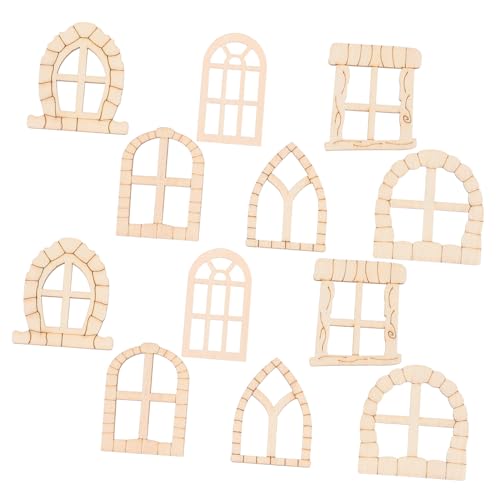 COMNESTBI 100 Stück Feentüren Gartentüren Puppenhaus Miniaturfenster Mini Feengartentüren Feentüren Für Bäume Miniatur Offene Miniaturfenster Miniatur Feentüren Beige Holz von COMNESTBI