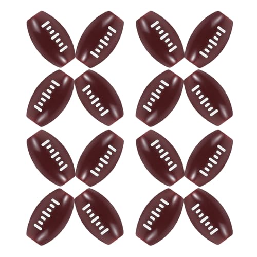 COMNESTBI 100 Stück Rugby-perlen Aus Acryl, DIY-mini-sportperlen Für Armbänder Und Halsketten, Handgefertigte Fußball-abstandshalter-Charms Für Bastelprojekte Und Schmuckherstellung von COMNESTBI