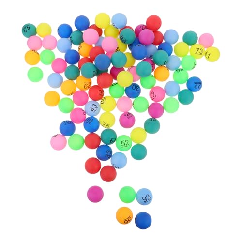 COMNESTBI 100pcs Farbenfrohe Bingo- Balls Party Dekoration Verlosung Spiele Mehrfarben von COMNESTBI