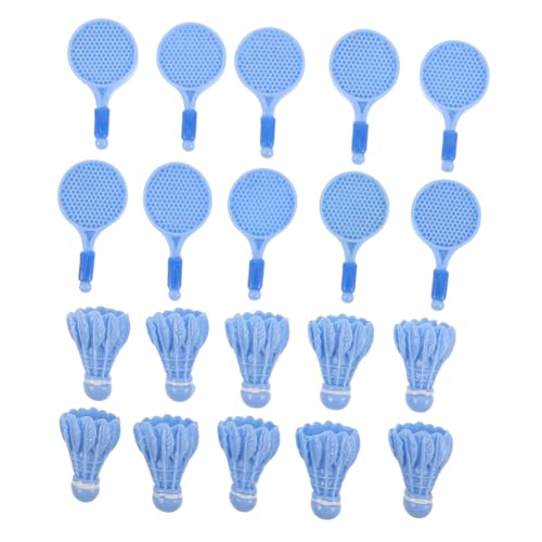 COMNESTBI 10Sätze Badminton für Puppenhaus Teiliges Zubehör mit Schlägern und Federbällen für Kreative Dekorationen und Handwerksprojekte von COMNESTBI