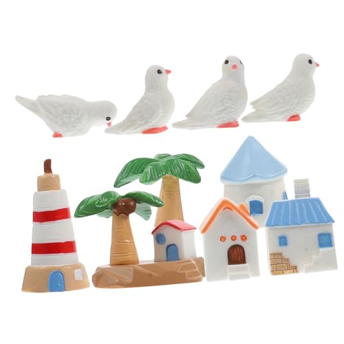 COMNESTBI 10Stücke Mini Zubehör Ornamente für Mikrolandschaften Gemischte Stranddekoration mit Kokosnussbaum und Tauben für Kreative DIY Projekte COMNESTBI 10Stücke Mini Zubehör Ornamente für Mikrolandschaften Gemischte Stranddekoration mit Kokosnussbaum und Tauben für Kreative DIY Projekte von COMNESTBI