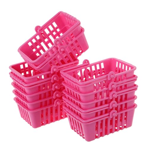 COMNESTBI 12 Stück Mini -Einkaufskorbsspielzeug Körbe Puppe Miniatur Wagen klein Mini -Korb Einkaufskorb vortäuschen Einkaufskorb-Modell Hausspielzeug Plastik Rosa COMNESTBI 12 Stück Mini -Einkaufskorbsspielzeug Körbe Puppe Miniatur Wagen klein Mini -Korb Einkaufskorb vortäuschen Einkaufskorb-Modell Hausspielzeug Plastik Rosa von COMNESTBI