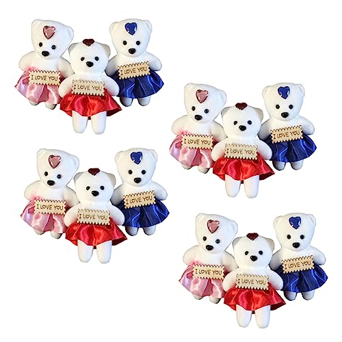 COMNESTBI 12 Stück Teiliges mit Cartoon Bär Dekorationen für Blumensträuße DIY Wrap Material für Muttertag Kreative und Einzigartige Verzierungen für Feste und Partys Langlebig und Praktisch von COMNESTBI