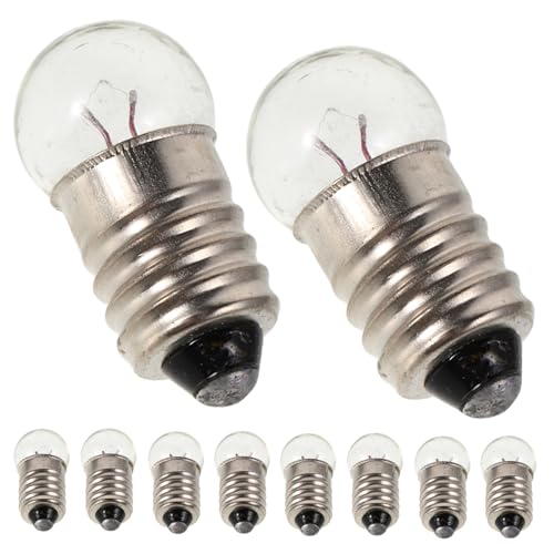 COMNESTBI 12pcs LED Taschenlampenlampe Schraubbasis Mini -glühbirnen Für Physikexperiment Ersatzlampe Miniatur -glühbirnen Für Elektrizitätsexperiment Spielzeug von COMNESTBI