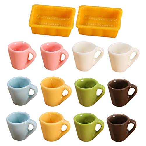 COMNESTBI 14Stücke Kaffeetassen Teiliges Puppenhaus Zubehör für Farben und Passenden Tellern für Miniaturdekoration COMNESTBI 14Stücke Kaffeetassen Teiliges Puppenhaus Zubehör für Farben und Passenden Tellern für Miniaturdekoration von COMNESTBI
