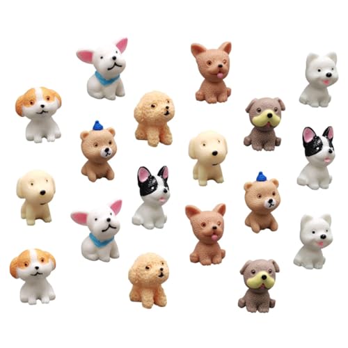 COMNESTBI 18Stücke Teiliges Mini Welpenfiguren aus Resin Realistische Tiermodelle für Kreative Dekoration für Hundeliebhaber und Handwerkskunst für Zuhause von COMNESTBI