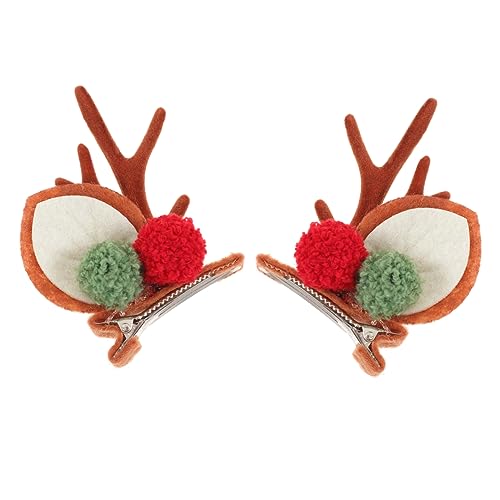 COMNESTBI 1Paar Weihnachtliche Haarspangen mit Geweih Niedliche Rentier Haarclips für Festliche Anlässe für Weihnachten Karneval und Partys aus Robusten Materialien für Komfort von COMNESTBI