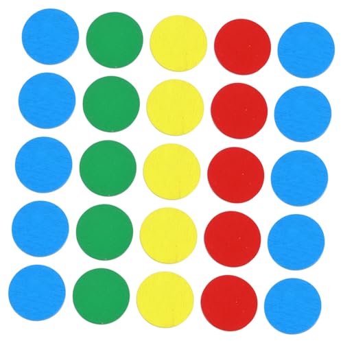 COMNESTBI 1Satz Brettspielchips aus Holz Spielsteine für DIY Spielchips zur Belohnung und Motivation für Lernspiele und Kreative Projekte von COMNESTBI