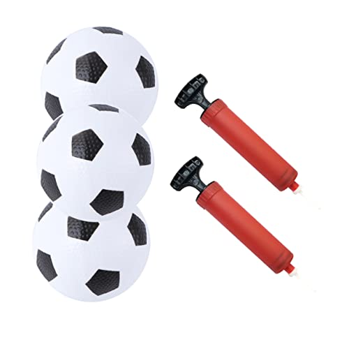 COMNESTBI 1Satz Fußballspielzeug für Aufblasbare Bälle Teilig Weiße Bälle Rote Pumpen Pädagogisches für Drinnen und Draußen von COMNESTBI