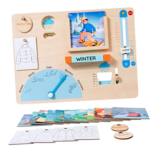 COMNESTBI 1Satz Wetterstation für Kleinkinder Lernspiel Wetterbrett Montessori Wetterlernspiel für Kindergarten und Vorschule Pädagogisches Holzspielzeug Feinmotorik COMNESTBI 1Satz Wetterstation für Kleinkinder Lernspiel Wetterbrett Montessori Wetterlernspiel für Kindergarten und Vorschule Pädagogisches Holzspielzeug Feinmotorik von COMNESTBI