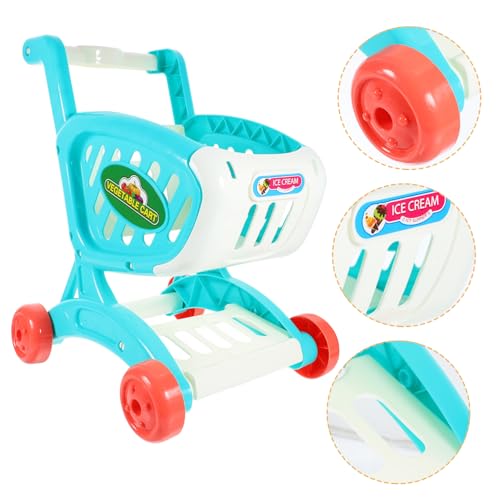 COMNESTBI 1Stück Einkaufswagen Mini Supermarktwagen für Kreatives Rollenspiel für Jungen Leichtgängigem Griff und Strapazierfähigen Rädern Fördert Hand Augen Koordination von COMNESTBI