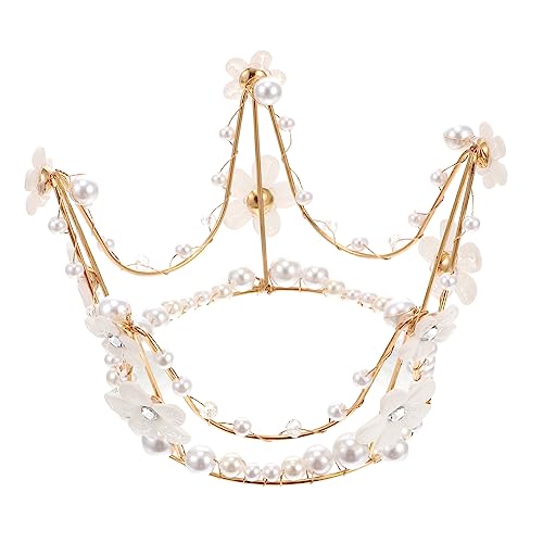 COMNESTBI 1Stück Perlenkrone Kuchen Dekoration für Geburtstagsfeiern Eleganter Torten Topper mit Zartem Design für Besondere Anlässe und Feierlichkeiten Hochwertigen Partybedarf von COMNESTBI