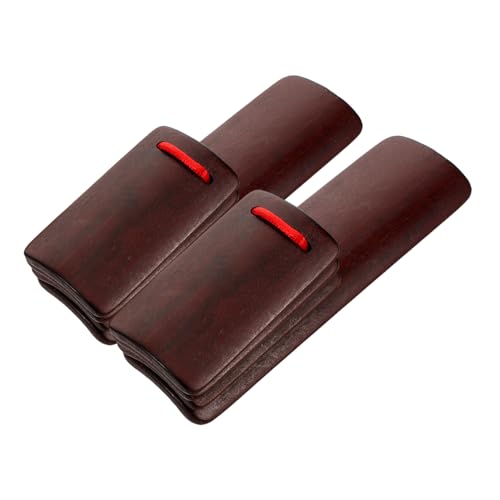 COMNESTBI 2 Stück Bambus-Allegro Holzklöppel Kinderschlaginstrument Fingerkastagnetten -kastagnetten Musikinstrument Für Mädchen Musikalische Kastagnetten Kastagnetten-Instrumente Brown von COMNESTBI