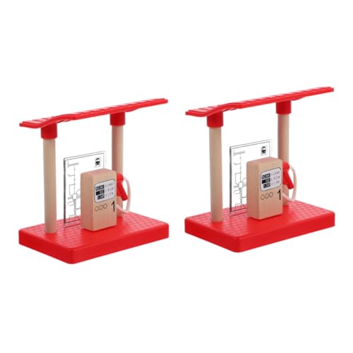 COMNESTBI 2 Stück Eisenbahnspielzeug Tankstelle tankstelle Zugspielzeug Konstruktionsspielzeug Simulation Tankstelle Modell Einer Eisenbahntankstelle Holz von COMNESTBI