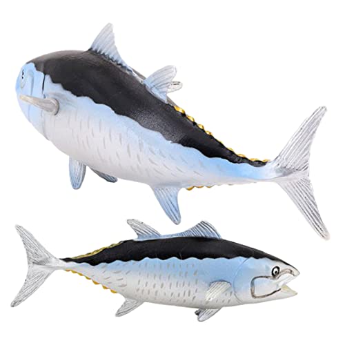 COMNESTBI 2 Stück Fischerkennungsmodell hühner kinderknallzeug tierfiguren meerestiere Kreatives Desktop-Fischdekoration Landschaftsfischspielzeug Seefisch-Modell PVC von COMNESTBI