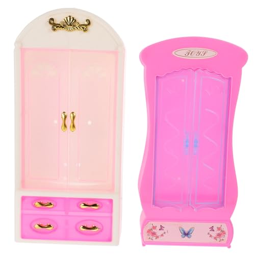 COMNESTBI 2 Stück Garderobe Möbel Miniatur für Puppe winzig adventsgeschenke Dollhouse Furniture weißer Schrank Mini-Sachen Mini-Zimmerspielzeug Plastik Rosa COMNESTBI 2 Stück Garderobe Möbel Miniatur für Puppe winzig adventsgeschenke Dollhouse Furniture weißer Schrank Mini-Sachen Mini-Zimmerspielzeug Plastik Rosa von COMNESTBI