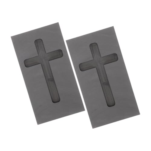 COMNESTBI 2 Stück Gießformen Aus Metall Für Schmuck Gussformen Schmelzende Metallform Gießformen Zum Schmelzen Schmuckschmelzmodell Schmelzendes Gießwerkzeug Schmelzformen Graphit Black von COMNESTBI