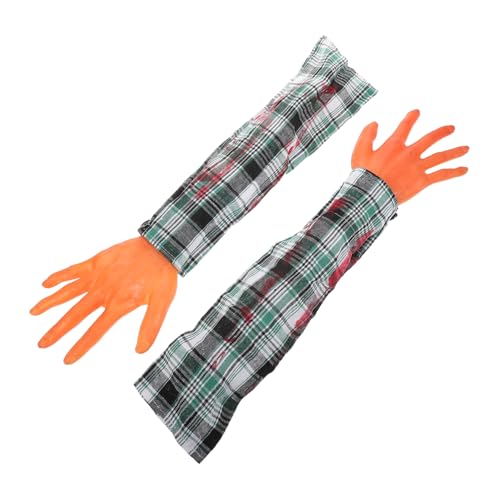 COMNESTBI 2 Stück Halloween Realistische Gefälschte Hand Requisiten Gruselige Gebrochene Hand Modell Körperteile Für Party Dekorationen Spukhaus Streich Requisiten Fotografie Zubehör von COMNESTBI