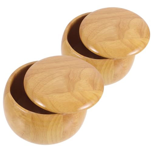 COMNESTBI 2 Stück Holz Go Spielstein Aufbewahrungsschale mit Deckel Langlebiger Go Schachstein Behälter aus Hochwertigem Holz für Schachliebhaber und Spieler COMNESTBI 2 Stück Holz Go Spielstein Aufbewahrungsschale mit Deckel Langlebiger Go Schachstein Behälter aus Hochwertigem Holz für Schachliebhaber und Spieler von COMNESTBI