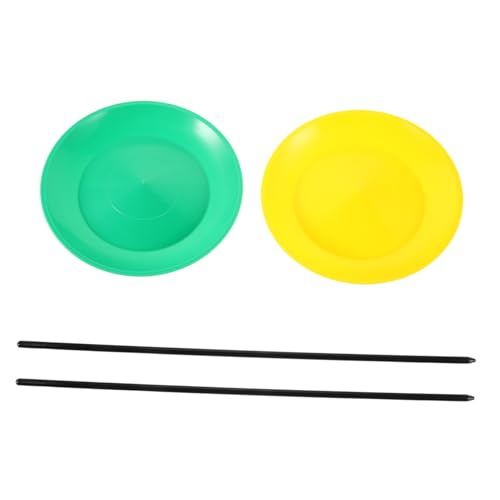COMNESTBI 2 Stück Jonglieren von Requisiten Jonglierplatten Jonglierspielzeug Jonglier-Geschicklichkeitsspielspielzeug Jonglierset für Geschicklichkeits-Jonglierspiele Plastik von COMNESTBI