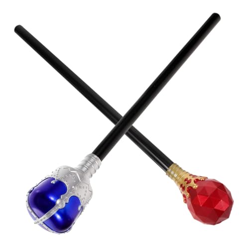 COMNESTBI 2 Stück Königszepter Stock Schaum königliches LED Kostüm für Halloween Props Halloween Accessories Verkleide wandelnde Party-Walking- -Requisite Plastik von COMNESTBI
