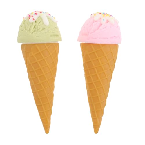 COMNESTBI 2 Stück Künstliche Eistüten: Realistisches Simulations-Eiscreme-Modell – Realistische Dessert-Requisite Für Schaufensterfotografie COMNESTBI 2 Stück Künstliche Eistüten: Realistisches Simulations-Eiscreme-Modell – Realistische Dessert-Requisite Für Schaufensterfotografie von COMNESTBI