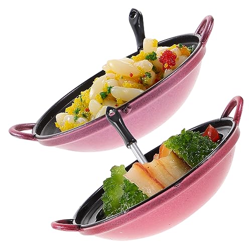 COMNESTBI 2 Stück Mikro-Küchendekoration miniaturfiguren miniaturen Figuren sammlerstücke Essen Lebensmittel Puppenhaus Miniaturen Puppenhauszubehör Mikro-Landschaftsdekorationen PVC von COMNESTBI