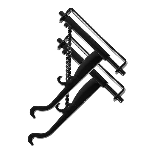 COMNESTBI 2 Stück Mini-hakenhalter Hängend Klein Pflanzenbügel Pflanzenhalter Dekorationen Drinnen Mikro Miniatur-lichtaufhänger Mini-makramee-pflanzenaufhänger Miniaturhaken Black Legierung von COMNESTBI