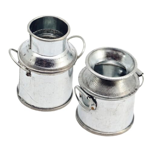 COMNESTBI 2 Stück Miniaturfiguren Puppenhaus Mini- Krug Milchglas Miniaturen Häuser Container Klein Miniaturmodell Miniatur-zubehör Miniatur-Eimer-Ornament Silver Eisen COMNESTBI 2 Stück Miniaturfiguren Puppenhaus Mini- Krug Milchglas Miniaturen Häuser Container Klein Miniaturmodell Miniatur-zubehör Miniatur-Eimer-Ornament Silver Eisen von COMNESTBI