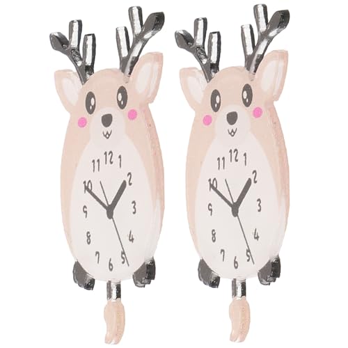 COMNESTBI 2 Stück Miniuhr für Uhren Landschaftsbau-Miniaturhandwerk winzig Living Room Decoration wohnzimmerdeko mikrolle simuliertes Miniaturhandwerk Puppenzubehör Plastik von COMNESTBI