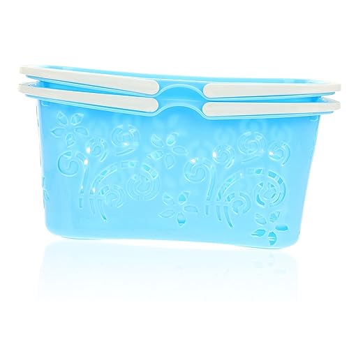 COMNESTBI 2 Stück Obstkorbspielzeug ablagekörbe kühlkorb einkaufskorb spielzeuge für Supermarktkorb Lebensmittelgeschäft so tun, als ob Mini Körbe Kleiner Korb mit Henkel Plastik Blue COMNESTBI 2 Stück Obstkorbspielzeug ablagekörbe kühlkorb einkaufskorb spielzeuge für Supermarktkorb Lebensmittelgeschäft so tun, als ob Mini Körbe Kleiner Korb mit Henkel Plastik Blue von COMNESTBI