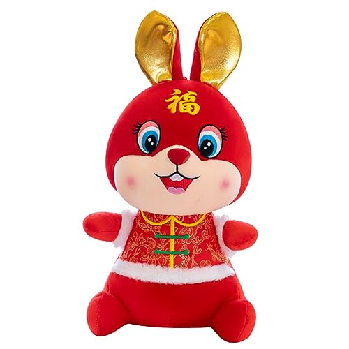 COMNESTBI 2 Stück Plüsch Hase mit Tanganzug Niedliche Hasenpuppe für Neujahrsdekoration Stofftier im Jahr des Hasen und COMNESTBI 2 Stück Plüsch Hase mit Tanganzug Niedliche Hasenpuppe für Neujahrsdekoration Stofftier im Jahr des Hasen und von COMNESTBI