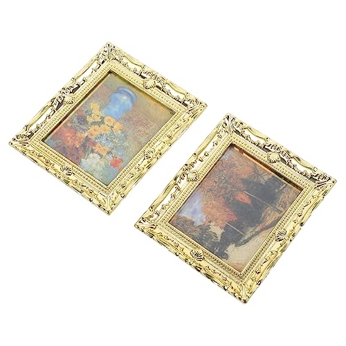 COMNESTBI 2 Stück Puppenhaus Minimöbel Puppenhausminiaturen Miniaturrahmen Wand Miniatur Kunstrahmen Mini Goldrahmen Vintage Puppenhauszubehör Mini Miniatur Malset Harz COMNESTBI 2 Stück Puppenhaus Minimöbel Puppenhausminiaturen Miniaturrahmen Wand Miniatur Kunstrahmen Mini Goldrahmen Vintage Puppenhauszubehör Mini Miniatur Malset Harz von COMNESTBI