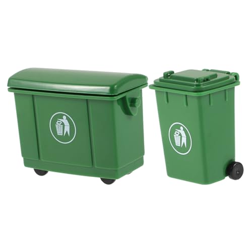 COMNESTBI 2 Stück Puppenhaus Mülleimer Klein Mini Mülleimer Für Den Straßenrand Puppenhaus Mülleimer Miniatur Puppenhausmöbel Mülleimer Mini Mülleimer Mit Deckel Puppenhausmöbel von COMNESTBI