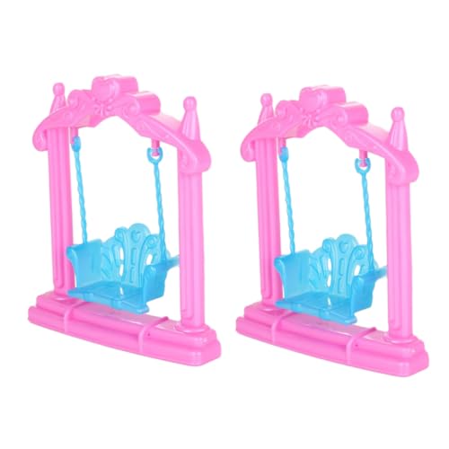 COMNESTBI 2 Stück Puppenhausschaukel für kinderspielzeug Mini Schaukelstuhl Dollhouse zubehör kinderknallzeug Fotografie-Requisiten Mini-Hausschaukel-Requisite Plastik Rosa COMNESTBI 2 Stück Puppenhausschaukel für kinderspielzeug Mini Schaukelstuhl Dollhouse zubehör kinderknallzeug Fotografie-Requisiten Mini-Hausschaukel-Requisite Plastik Rosa von COMNESTBI