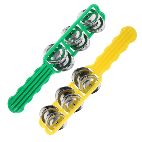 COMNESTBI 2 Stück Tamburin-Stick: Kunststoff-schellenstock, Jingle Bells – Lateinamerikanisches Percussion-Musikinstrument, Tragbares Tamburin-Glocken Für Kinder COMNESTBI 2 Stück Tamburin-Stick: Kunststoff-schellenstock, Jingle Bells – Lateinamerikanisches Percussion-Musikinstrument, Tragbares Tamburin-Glocken Für Kinder von COMNESTBI