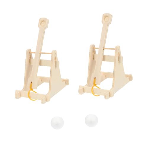 COMNESTBI 2 Stück Technologie Kleine Produktion Katapultspielzeug Für Stielspielzeug Science-kit Für Vorbau-Set Für DIY-lernsets Katapult-kit Katapult-bausätze Hölzern von COMNESTBI