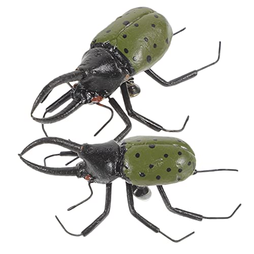 COMNESTBI 2 Stück simulierte Insekten für kinderspielzeug spielzeuge mikrowe Käfermodell Baum-Uang-Figur gefälschte Uang-Statue Lehrstütze Lernstütze Schulmodell Ton von COMNESTBI