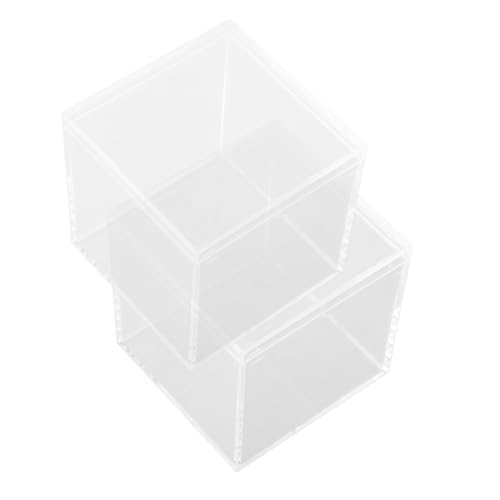 COMNESTBI 2 Stücke Box Würfel Display Box Klare Boxen Kleine Boxen Acryl Transparent von COMNESTBI