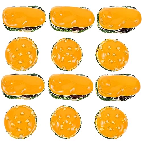 COMNESTBI 20 Stück Mini-Hamburger-Dekore Miniaturburger Burger-Requisiten Nachahmung Essen küchendekoration Miniature Food Puppenhaus-Essensdekoration Mini-Food-Requisite winziges Essen Harz von COMNESTBI