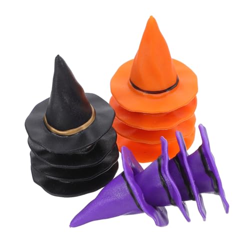 COMNESTBI 24 Stück Halloween Hexenhüte für Flaschen Puppen Dekorationen Bastelbedarf für Partys und Feiertage COMNESTBI 24 Stück Halloween Hexenhüte für Flaschen Puppen Dekorationen Bastelbedarf für Partys und Feiertage von COMNESTBI