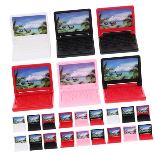 COMNESTBI 24stücke Miniatur Laptop Spielzeug Teiliges Realistische Puppenhaus Deko Für Projekte Für Erwachsene Kreatives Spielzeug Zubehör von COMNESTBI